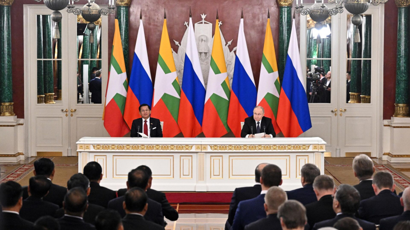 Россия и Мьянма по международным вопросам очень близки, заявил Путин